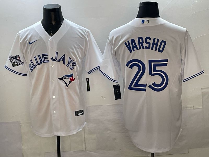 Men Toronto Blue Jays #25 Varsho White 2026 Nike Game MLB Jersey 003